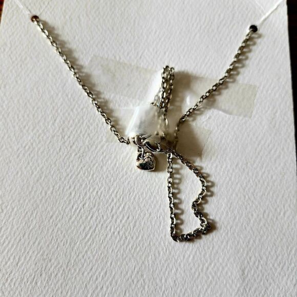 BRIGHTON "Love Is All You Need" Reversible, Silver, Crystal SWEET AND SPARKLY - Picture 5 of 9
